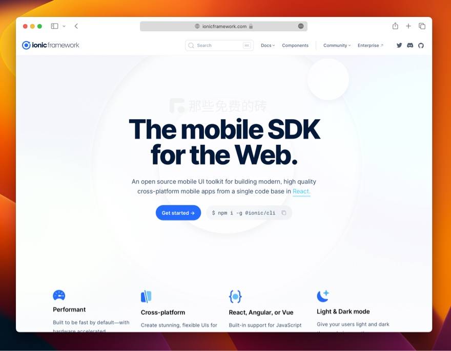 免费开源Ionic 7 版本、超受欢迎的移动应用开发 UI 工具包,主题优雅且完美支持 Vue.js 免费开源Ionic 7 版本、超受欢迎的移动应用开发 UI 工具包,主题优雅且完美支持 Vue.js